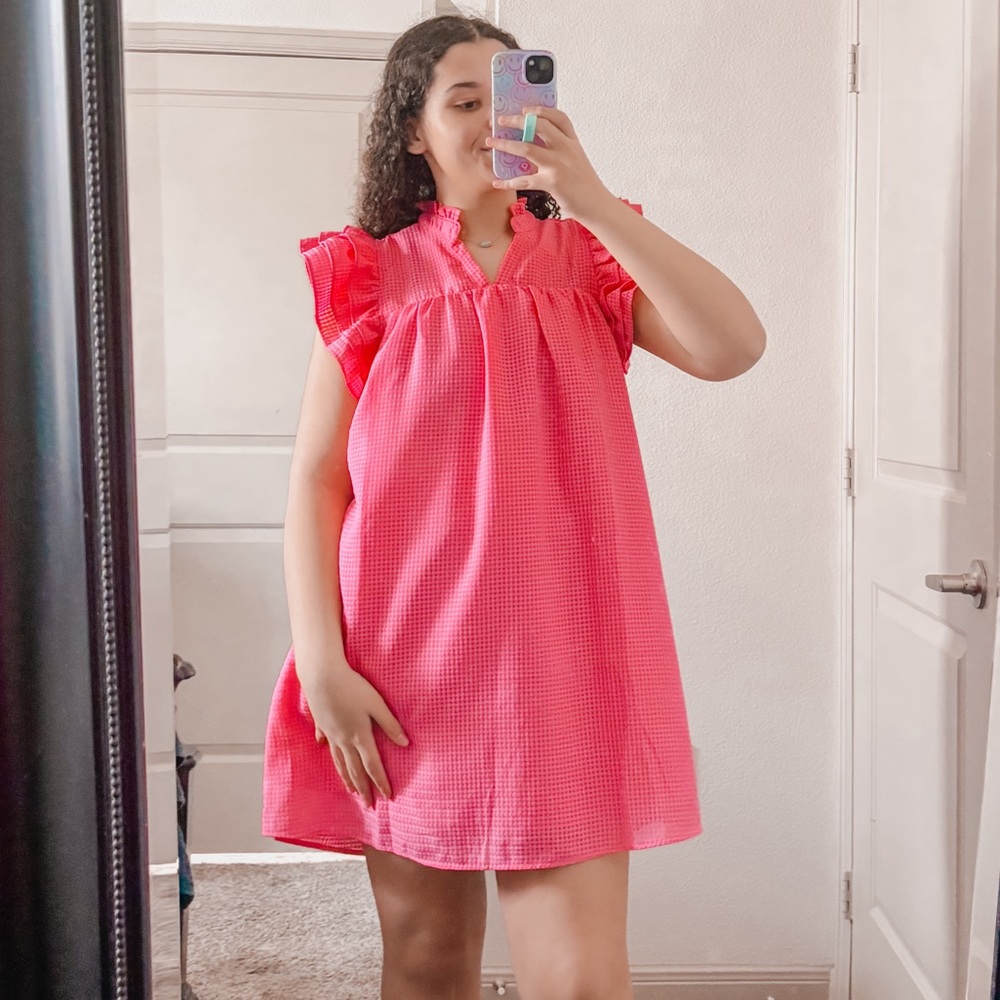 Pink preppy boutique dress
